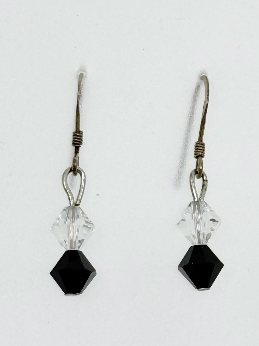 Hand Made sterling silver crystal bead earrings - GM943